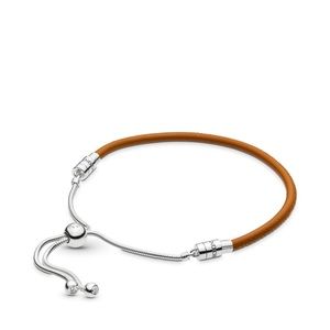 Pandora Sliding Brown Leather Bracelet